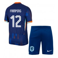 Camisa de Futebol Holanda Jeremie Frimpong #12 Equipamento Secundário Infantil Europeu 2024 Manga Curta (+ Calças curtas)